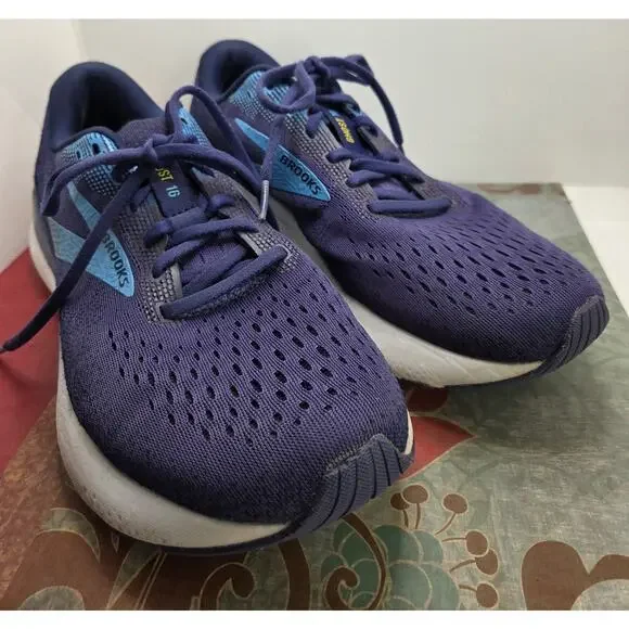 Brooks Ghost 16 Mens 9 Med Shoes Blue Running Walking Sneaker 1104181D438 Gym